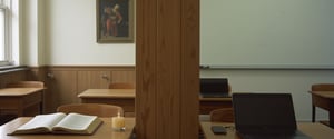 A cold classroom and a warm clasroom.
