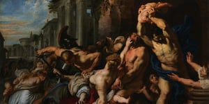 Anger and death depicted in the painting 'Massacre of the Innocents' Peter Paul Rubens.