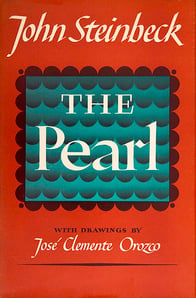 A dust jacket cover for John Steinbeck's novella 'The Pearl.'