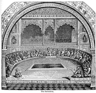 Illustration of the ancient Jewish Sanhedrin council