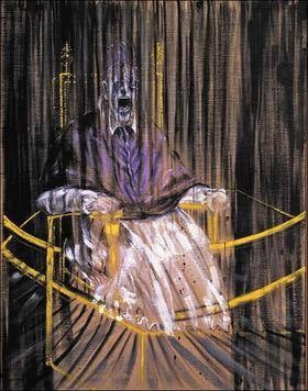 Study after Velázquez's Portrait of Pope Innocent X" by Francis Bacon