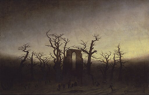 The Abbey in the Oakwood (1808–1810) by Caspar David Friedrich.