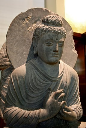Seated Buddha from Gandhara, Photographed by Mike Peel