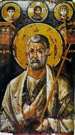 Saint Peter, a 6th-century encaustic icon from Saint Catherine's Monastery, Mount Sinai