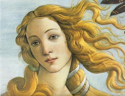 Detail from Botticelli's The Birth of Venus (c. 1484–1486)