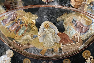 Anastasis fresco, Chora Church, Istanbul, 14th century