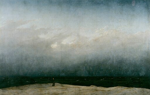 The Monk by the Sea (Der Mönch am Meer), before restoration, by Caspar David Friedrich
