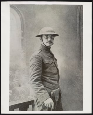 Catholic Poet Joyce Kilmer in unifrom for World War I.