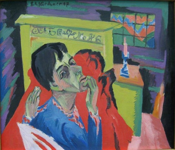 Self-Portrait as an Invalid by Ernst Ludwig Kirchner
