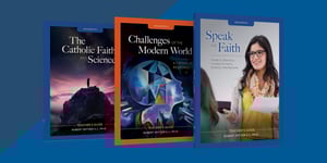 Covers of the three books in Fr. Spitzer's series on faith, science, and reason. 