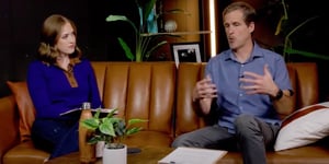Catherine Hadro and Dan Kuebler on Purposeful Lab podcast discussing evolution and the Catholic Church