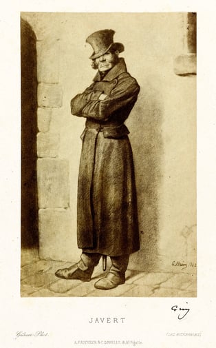 Javert - illustration de Gustave Brion, 1862.