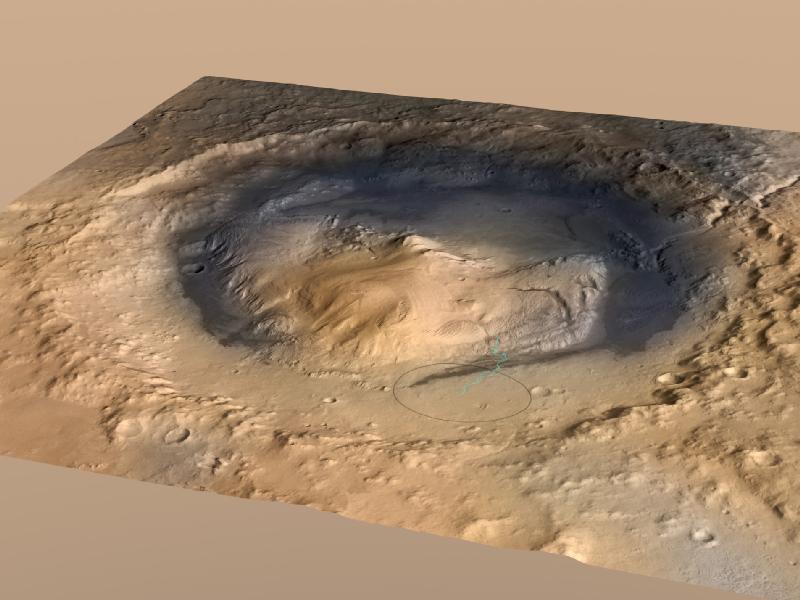 Mount Sharp, inside Gale Crater