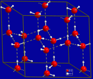 diagram of molecular bonding of water