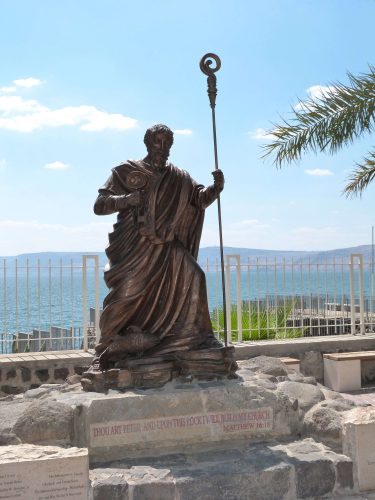 st. peter statue in capernaum