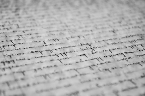 handwritten manuscript on white paper