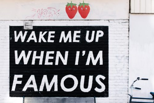 DIY reality: Sign "wake me up when I'm famous"