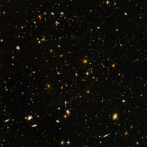 Hubble image of deep space field