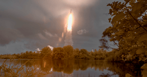 James Webb Telescope blasting off