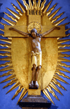 This particular example, called the Gero Crucifix, is housed in the cathedral of Cologne, Germany.
